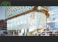Easy installation G7.8125-15.625 Transparent mesh Led Display Glass with green power