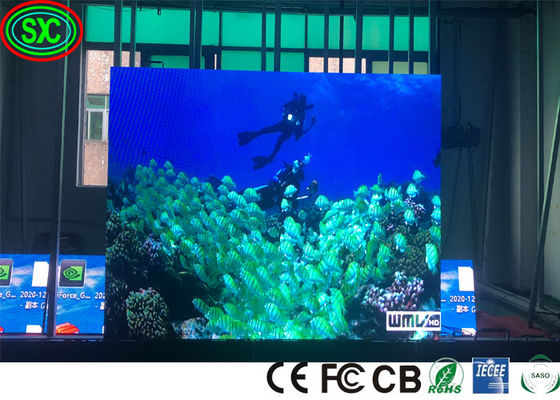 Seamless IP43 250W/M2 GOB LED Display P1.9 P2 P2.5 IECEE advertising led screens