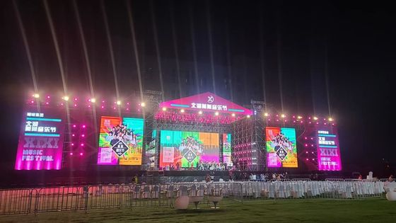 Large Stage LED Screensp3.91 Nationstar Chip HD Live Effect 500*500mm Cabinet for stage events，3840hz  refresh rate