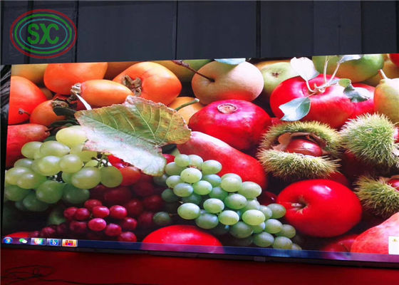Rental LED Display with modular size 256 by 128 millimeters and resolution 64 by 32 dots delivering visuals for advertising companies