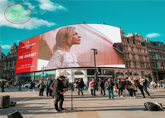 Adjustable angle outdoor giant LED billboard customize LED panel at the city center