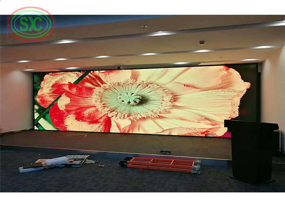 Discount price for indoor P4 led display Simple Iron steel cabinet fixed installation on wall