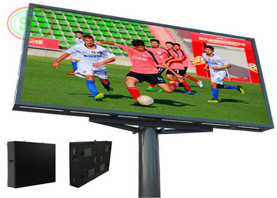 Large Outdoor P8 led billboard With Column Iron steel cabinet 1024*1024mm