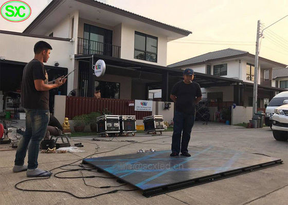 Indoor 4.81mm Pixel Pitch LED Dance Floor Panel 500x500mm IP65 Waterproof