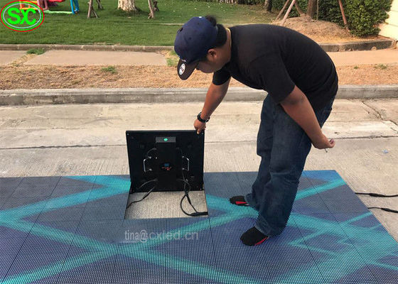 Indoor 4.81mm Pixel Pitch LED Dance Floor Panel 500x500mm IP65 Waterproof