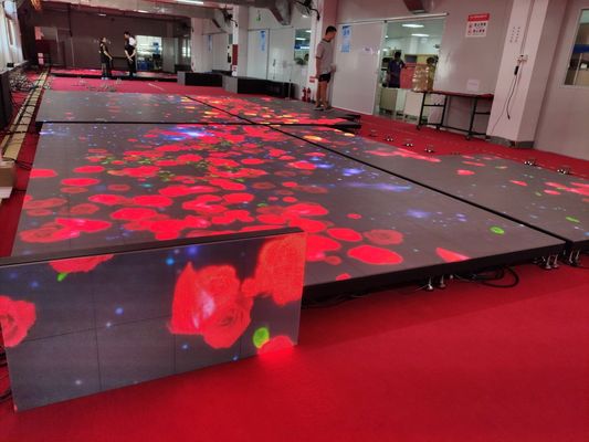 Indoor Outdoor 4.81mm Pixel Pitch Full Color LED Dance Floor IP65 Waterproof