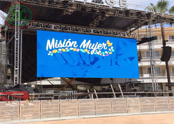 Hanging series outdoor LED display P6 rental LED sign play football games