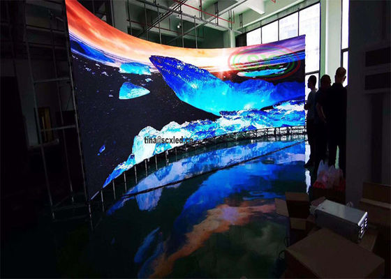 Indoor SMD 3535 P4 HD Full Color Electronic Front Service Led Display With Magnetic Modules