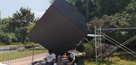 Indoor Outdoor 6 Sides Smd3535 2000nits Cube LED Video Wall P3.91mm For DJ Stage