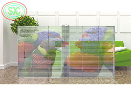 Transparent LED Screen Indoor P3.9-7.8 Full Color SMD Curved Led Video Wall Glass For Showcase