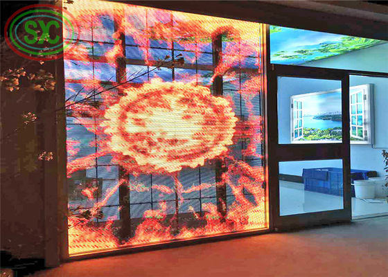 Light Weight Aluminumn Frame SMD1921 Transparent LED Screen transparent led curtain display