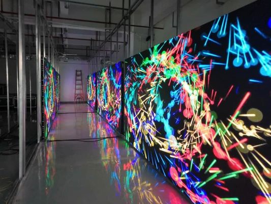 Plastic Material Ultra-Thin Full Color  LED Screen Transparent Video Wall Equipped with SMD2121 LED Lamp