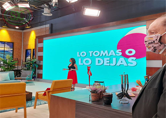 Worthless indoor colorful LED screen fits the wall with frame structure