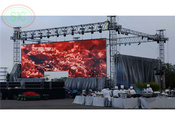 Full color Outdoor Led Advertising Screens 500x1000mm Video Display Function