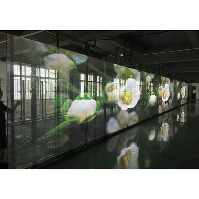 Shopping Mall Advertising P3.91-7.82 Transparent LED Display For Glass Wall Screen Digital Led Display Use On Wndow