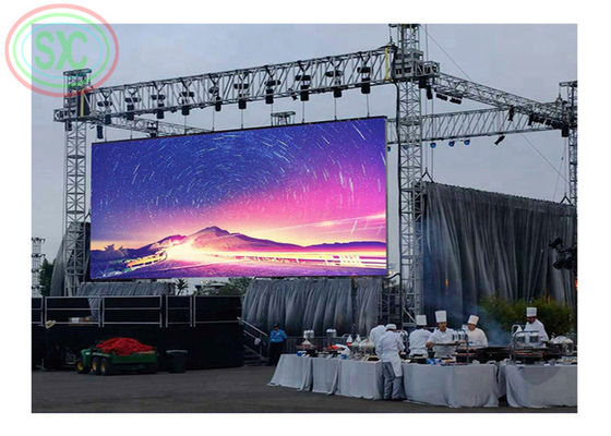 High clarity outdoor hanging LED display with stage light for concerts and events