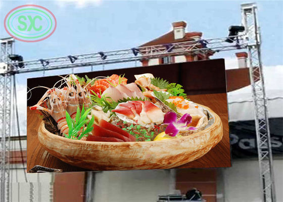 Hanging series outdoor LED display P6 rental LED sign play football games