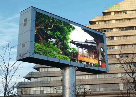 P10 Outdoor Full Color LED Display 10mm Pixel IP65 Waterproof 600W/M2