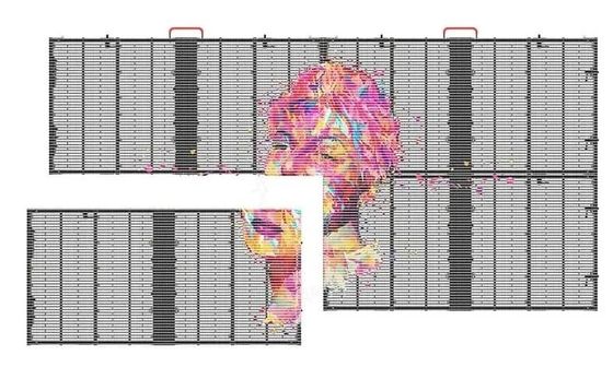 Transparent LED Screen Indoor P3.9-7.8 Full Color SMD Curved Led Video Wall Glass For Showcase