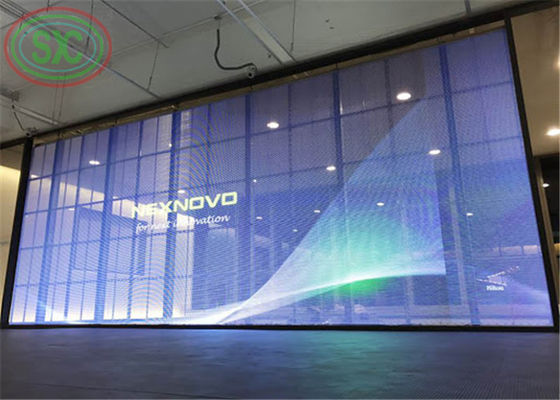 Green energy transparent LED display G3.91-7.82 1000*500mm for curtain show