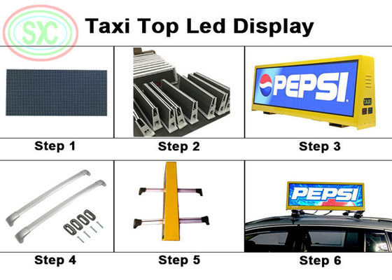 Full color smd outdoor P 10 LED sign for taxi advertising MOQ 10 pcs