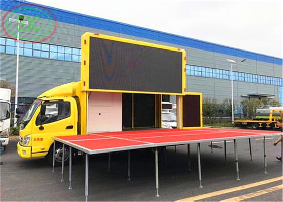 SMD 2121 outdoor trailer LED screen three sides LED display for movable advertisement