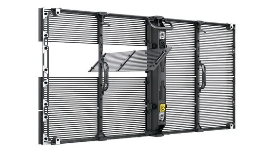 P3.91-7.82mm Full Color Transparent LED Screen For Glass Curtain Walls