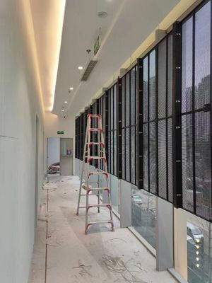 P3.91-7.82mm Full Color Transparent LED Screen For Glass Curtain Walls