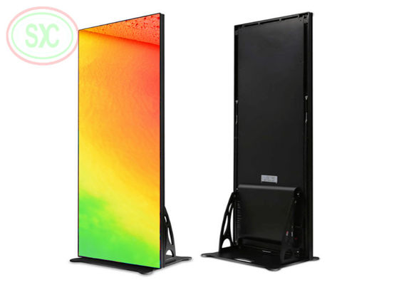 P1.86 RGB Color LED Floor Standing Poster Display For Supermarkets, Hotels And Restaurants