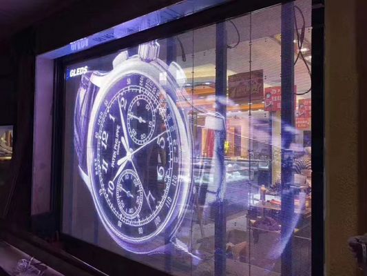Indoor P3.9-7.8 Full Color Transparent Led Display Screen Smd Curved Led Video Wall Glass Led Screen For Showcase