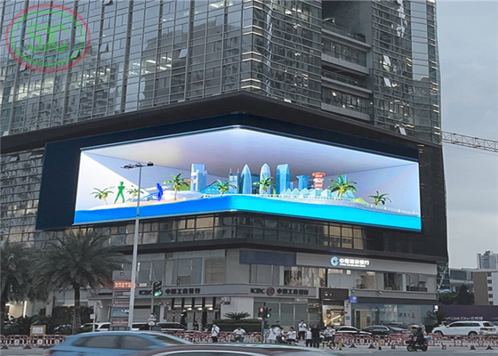 High brightness full-color outdoor P 6 fixed LED screen mounted on the wall for advertising