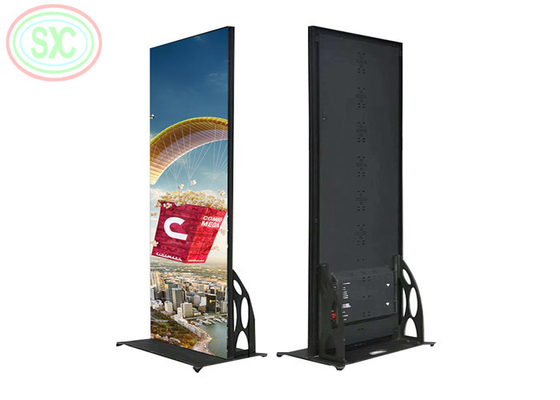 4k seamless indoor floor standing poster LED display P2.5 LED sign movable