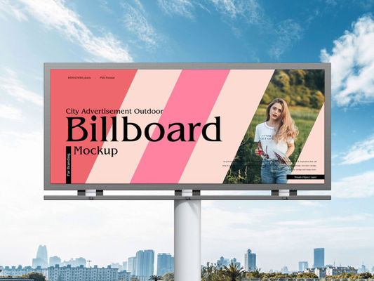 120° / 60° View Angle LED Billboard with 3840Hz Refresh Rate for Waterproof Outdoor Advertising