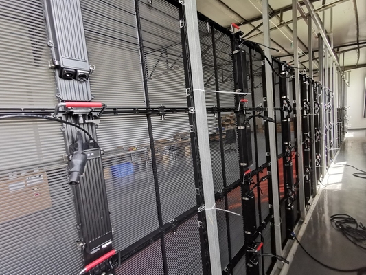 Clear Transparent Led Video Wall P3.91 Indoor Led Mesh Curtain Signage Displays Led Screen