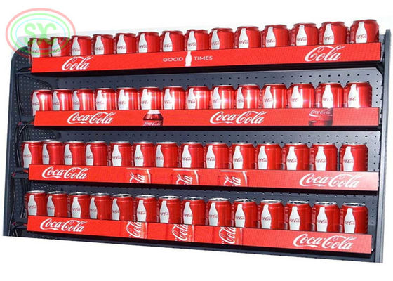 Fine Pitch full color P1.875 LED Shelf Screen 900x60mm 800cd/Sqm Indoor Display