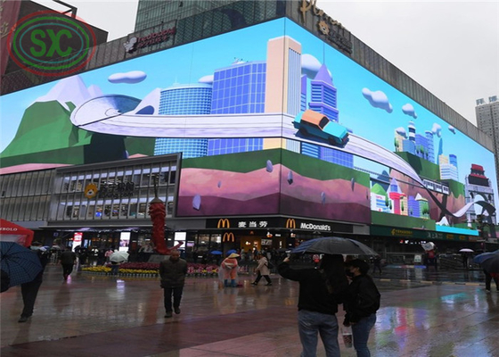 Full color outdoor P 6 LED billboard simple iron steel panel fixed installation on the wall