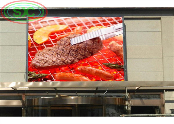 Excellent outdoor P6 LED billboard mounted on the wall or with columns for advertising