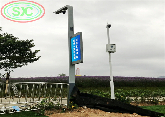 Lamp-post LED sign double-sided LED billboard view distance 6 meter outdoor LED screen