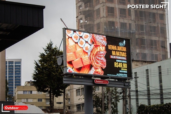 P10 LED Panel SMD Full Color P10 LED Display Outdoor Pole Fixed P10 LED Video Display Billboard