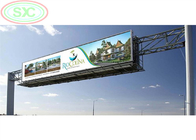Big billboard outdoor P 6 LED screen with the column beside the highway