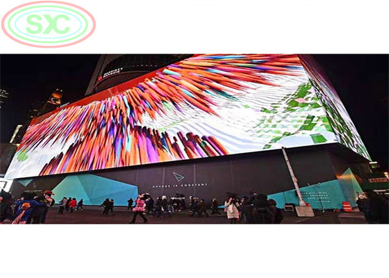 High brightness outdoor P10 LED screen customize the angle of the screen side