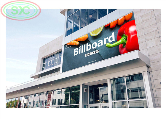 High brightness outdoor P 6 LED screen mounted on the wall for advertising