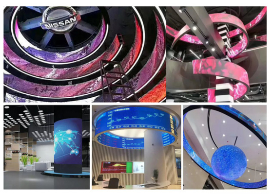 P4 Soft Hd Flexible Full Color Led Module Rental Pixel Density 62500 Dots / Sqm