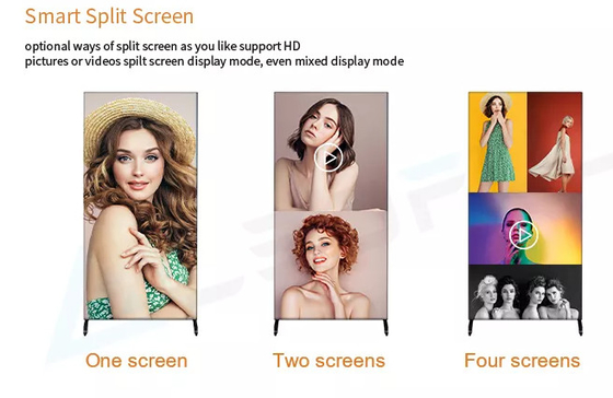 Indoor P2 Digital floor poster display For Store Advertising Mirror 3840Hz Refresh WIFI