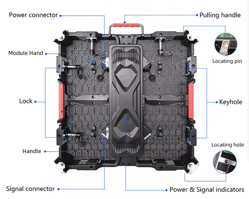 Outdoor HD P2.976 Led Screen Rental Cabinets Die Casting Aluminum 3840Hz full color led display