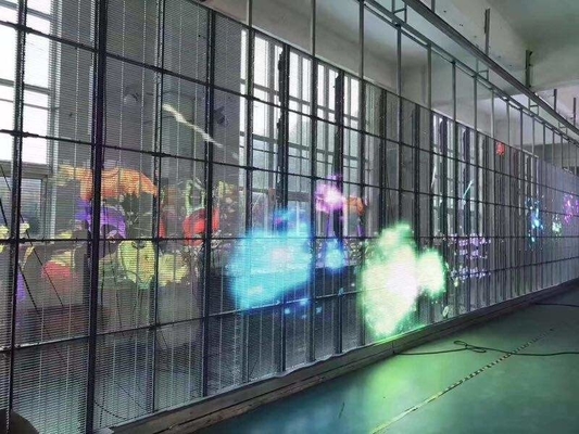 Indoor Transparent LED Display Full Color LED Advertising Screen Wall P3.91 Transparent