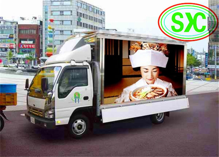 Mobile Trailer LED Video Billboard Vehicle SMD3528 IP67 Pixels 8mm