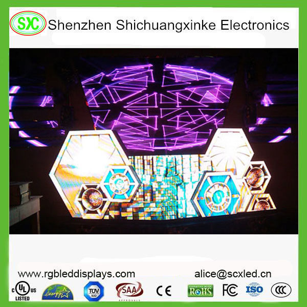 Slim High Resolution Stage LED Screens for Bar , Nightclub LED DJ Screen