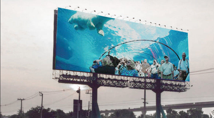 RGB full color P16 LED Billboards waterproof , 14 bits DIP LED Screens rental led electronic billboard