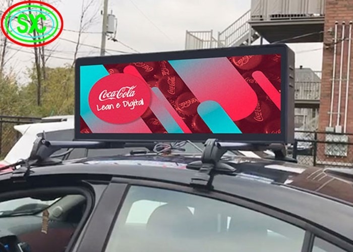P6 HD Full Color LED Car roof LED Sign Display Screen wifi 4g 3g remote control